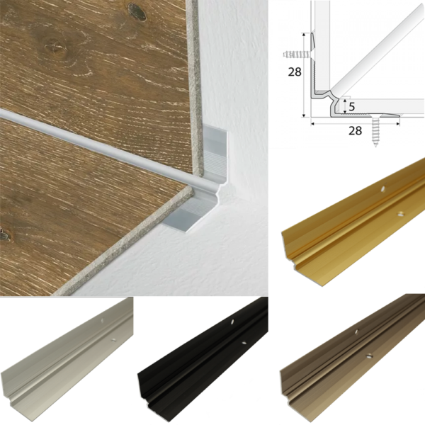 LVT Aluminium Stair Nosing Inner Corner