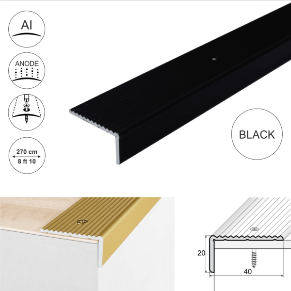 Non Slip Aluminium Stair Edge Nosing - Image 2