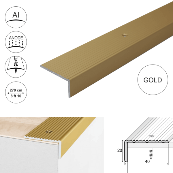 Non Slip Aluminium Stair Edge Nosing - Image 4