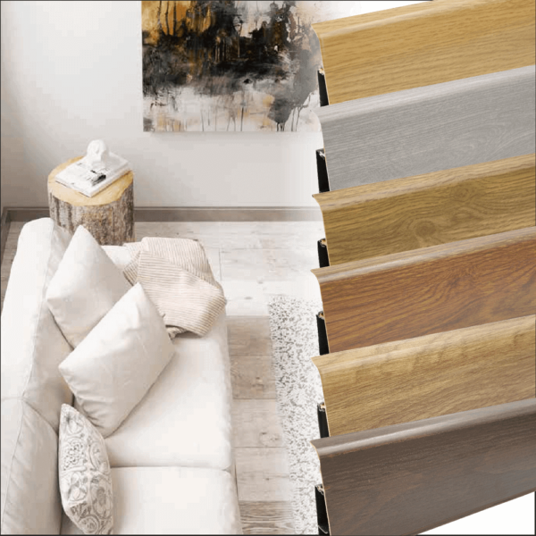 Skirting Board PVC With Cable Management System 72mm x 2500mm