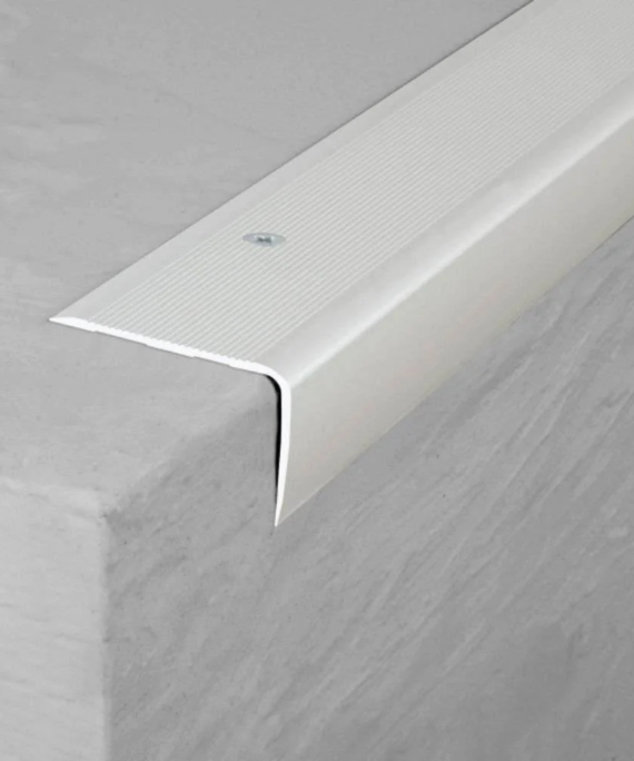 Anodised Aluminium Stair Nosing 41 x 26.6mm – Ribbed Anti-Slip Edge Trim