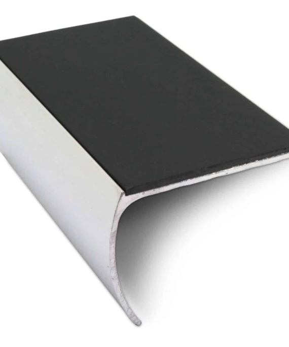 Aluminium Bullnose Stair Nosing 57 x 40mm – Non-Slip PVC Insert