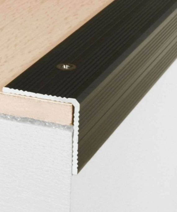 Anodised Aluminium Stair Nosing 25 x 25mm – Anti-Slip Edge Trim