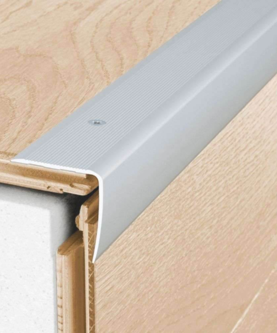 Anodised Aluminium Stair Nosing 35 x 35mm – Ribbed Anti-Slip Edge Trim