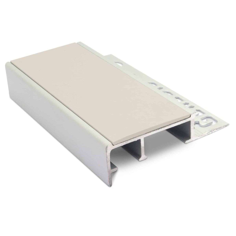 Aluminium Tile-In Stair Nosing 45 x 20mm - Non-Slip PVC Insert for Ceramic and Porcelain Tiles - Image 8