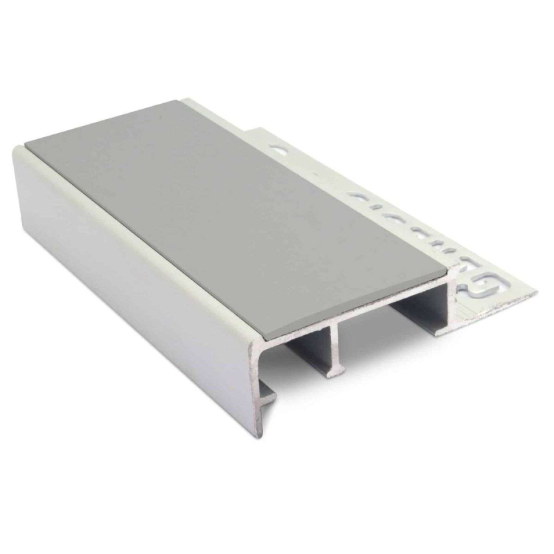 Aluminium Tile-In Stair Nosing 45 x 20mm - Non-Slip PVC Insert for Ceramic and Porcelain Tiles - Image 6