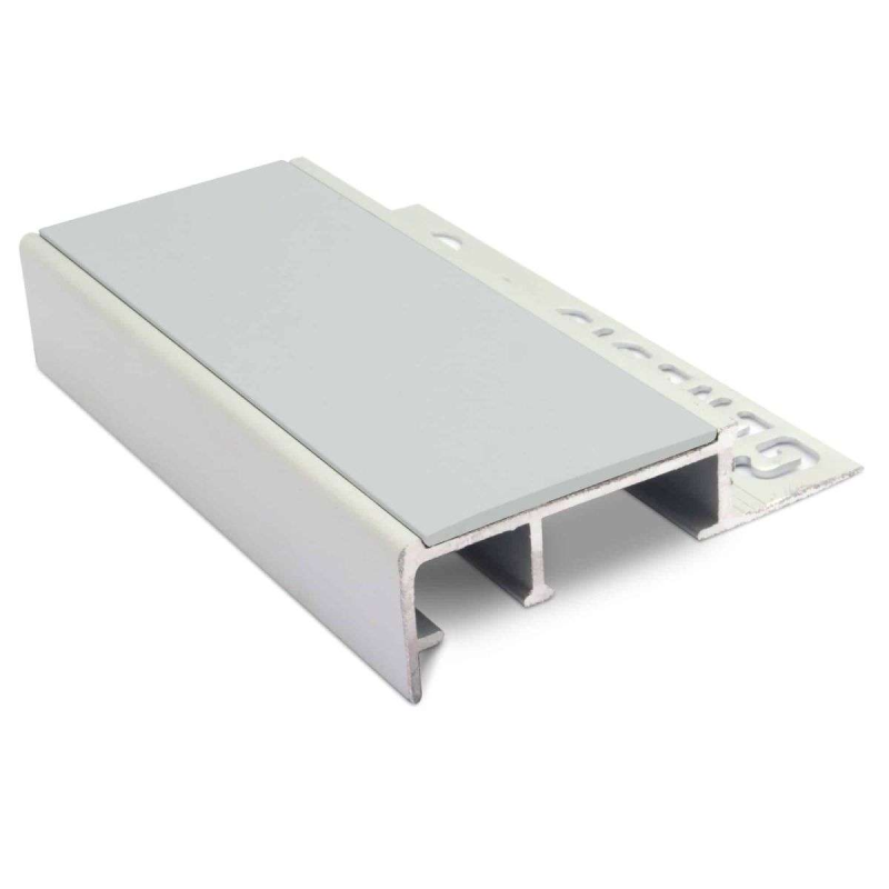 Aluminium Tile-In Stair Nosing 45 x 20mm - Non-Slip PVC Insert for Ceramic and Porcelain Tiles - Image 5