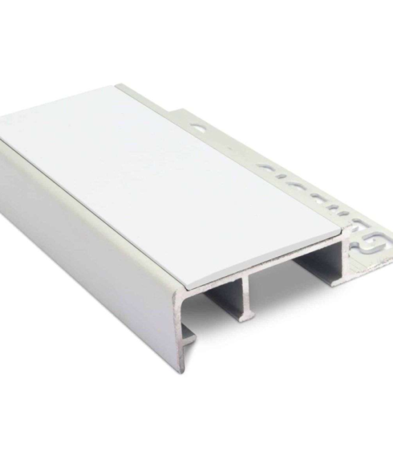 Aluminium Tile-In Stair Nosing 45 x 20mm - Non-Slip PVC Insert for Ceramic and Porcelain Tiles