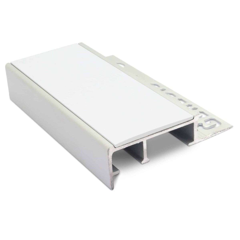 Aluminium Tile-In Stair Nosing 45 x 20mm - Non-Slip PVC Insert for Ceramic and Porcelain Tiles