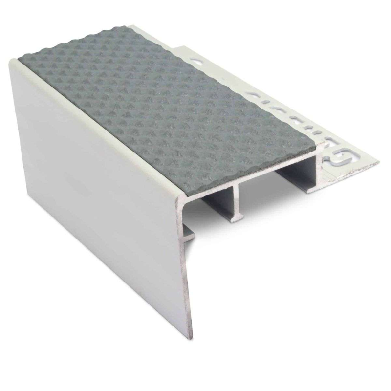 Heavy Duty Ceramic Tile-In Stair Nosing 56 x 55mm with PVC Insert - Image 3