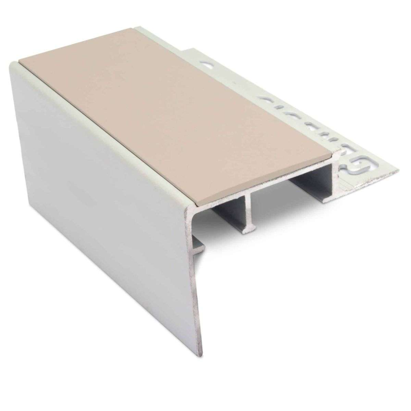Heavy Duty Ceramic Tile-In Stair Nosing 56 x 55mm with PVC Insert - Image 7