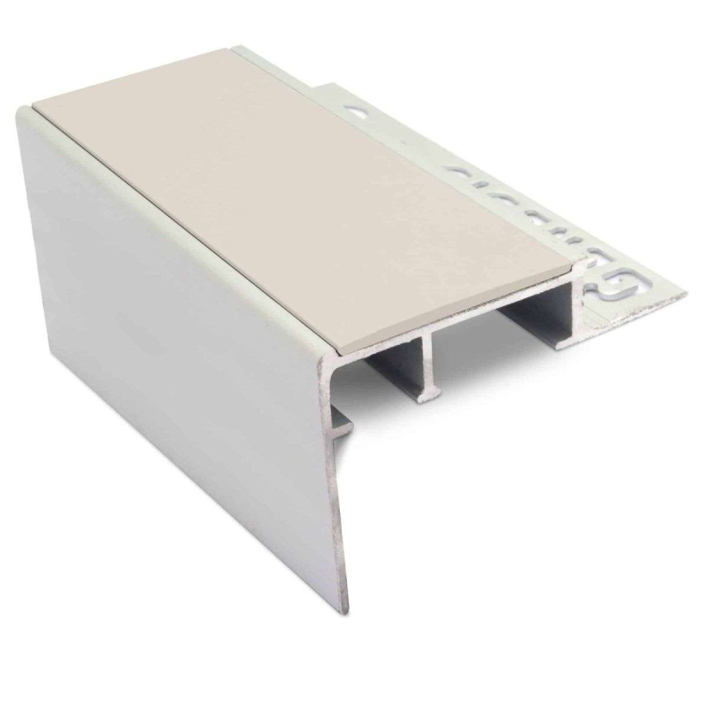 Heavy Duty Ceramic Tile-In Stair Nosing 56 x 55mm with PVC Insert - Image 8