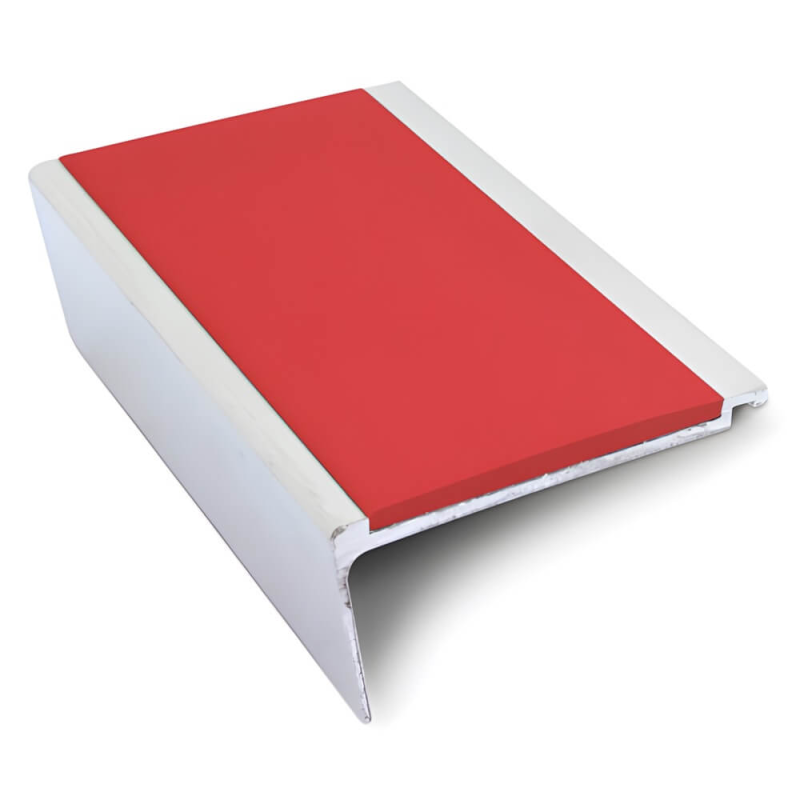 Heavy Duty Aluminium Rakeback Stair Nosing 63 x 32mm - Anti-Slip PVC Insert for Concrete and Precast Stairs - Image 7