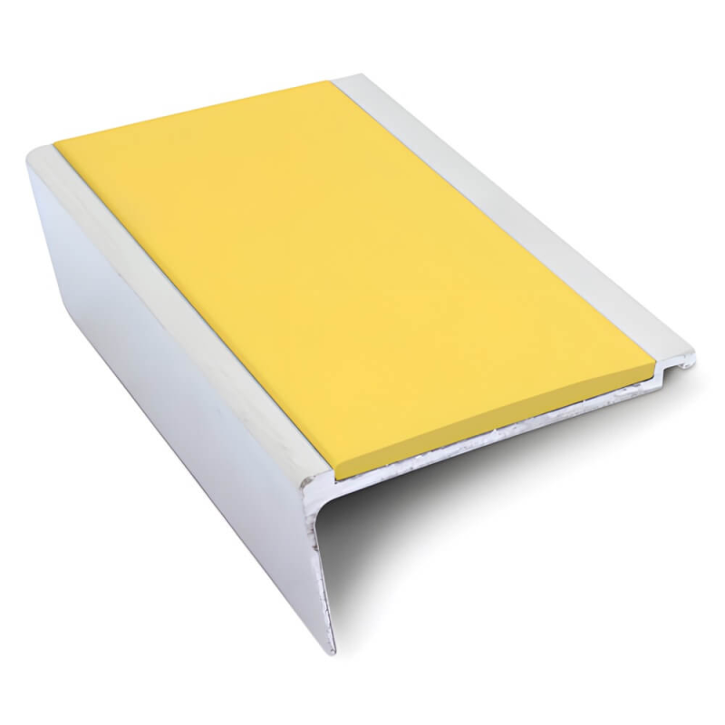 Heavy Duty Aluminium Rakeback Stair Nosing 63 x 32mm - Anti-Slip PVC Insert for Concrete and Precast Stairs - Image 3