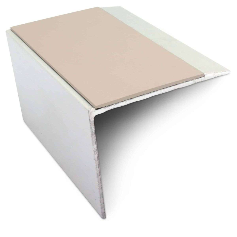 DDA Compliant Stair Nosing 67 x 55mm - Ramped Tread with PVC Anti-Slip Insert - Image 5