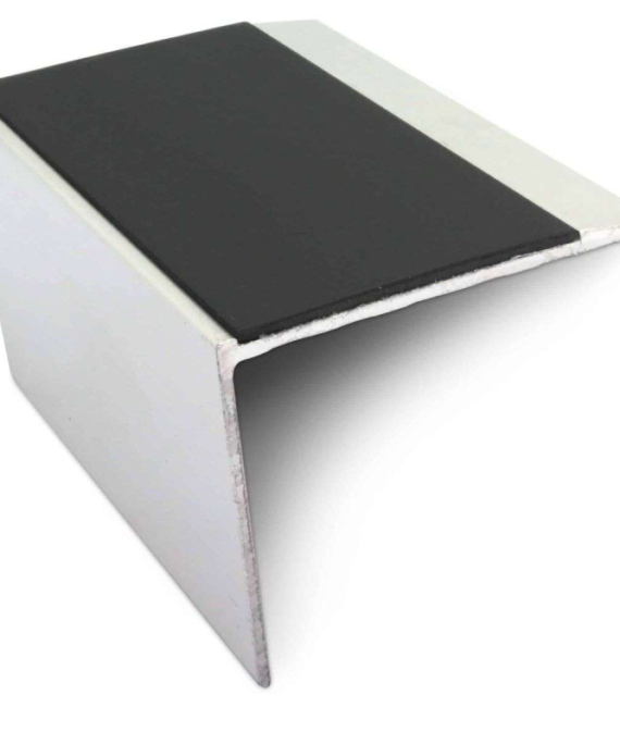 DDA Compliant Stair Nosing 67 x 55mm - Ramped Tread with PVC Anti-Slip Insert