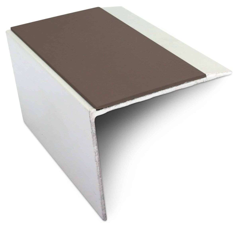 DDA Compliant Stair Nosing 67 x 55mm - Ramped Tread with PVC Anti-Slip Insert - Image 4