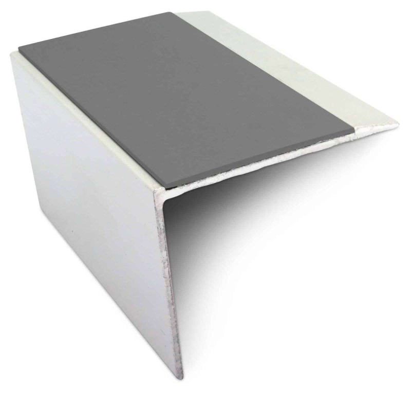 DDA Compliant Stair Nosing 67 x 55mm - Ramped Tread with PVC Anti-Slip Insert - Image 10
