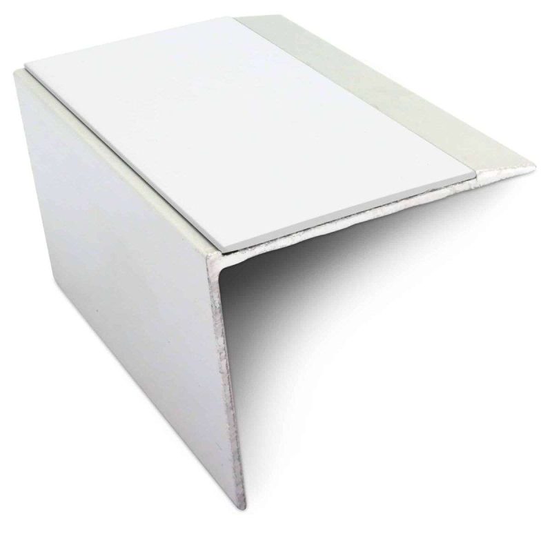 DDA Compliant Stair Nosing 67 x 55mm - Ramped Tread with PVC Anti-Slip Insert - Image 3