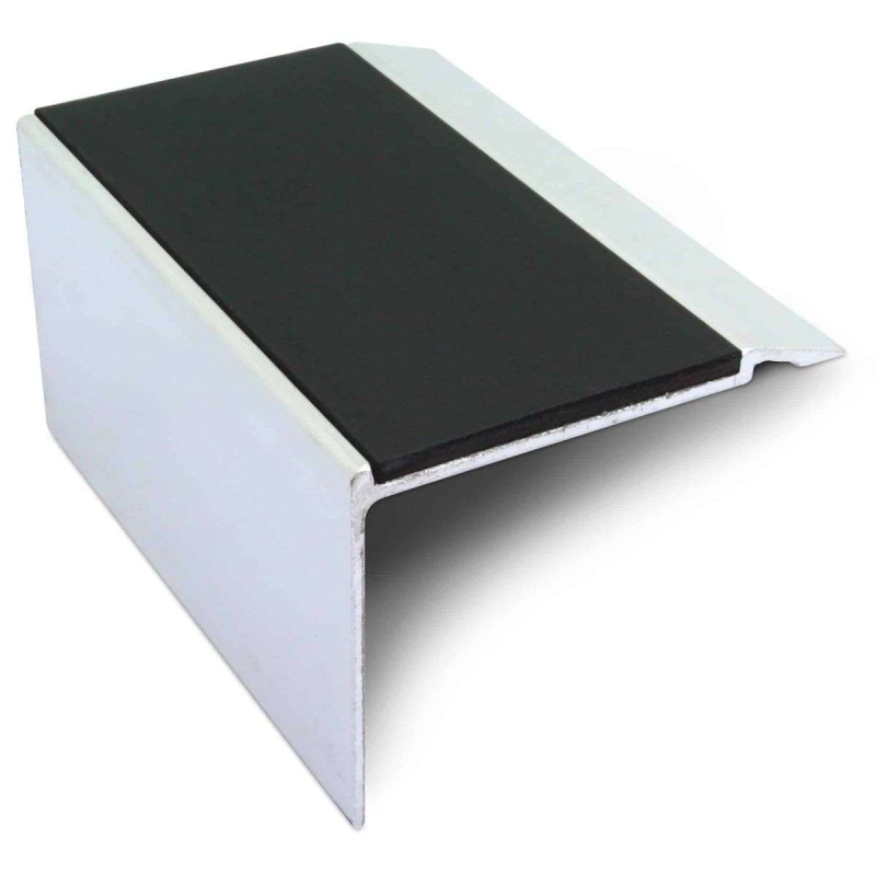 Heavy Duty DDA Stair Nosing 72 x 55mm Aluminium with Non-Slip Insert