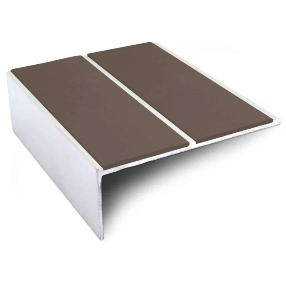 Aluminium Non-Slip Stair Nosing 85 x 32mm with Dual PVC Inserts | Straight Edge - Image 5