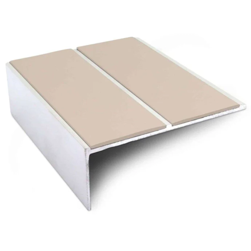 Aluminium Non-Slip Stair Nosing 85 x 32mm with Dual PVC Inserts | Straight Edge - Image 6