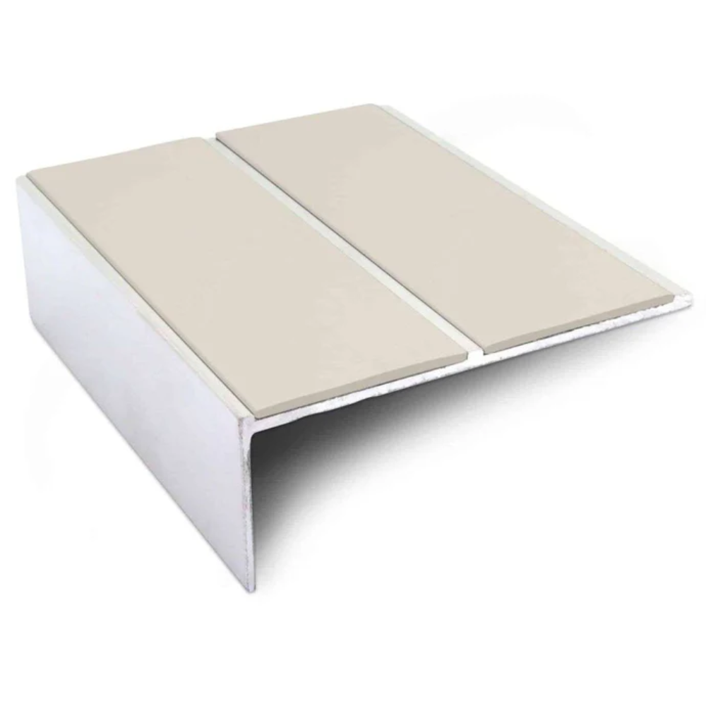 Aluminium Non-Slip Stair Nosing 85 x 32mm with Dual PVC Inserts | Straight Edge - Image 7