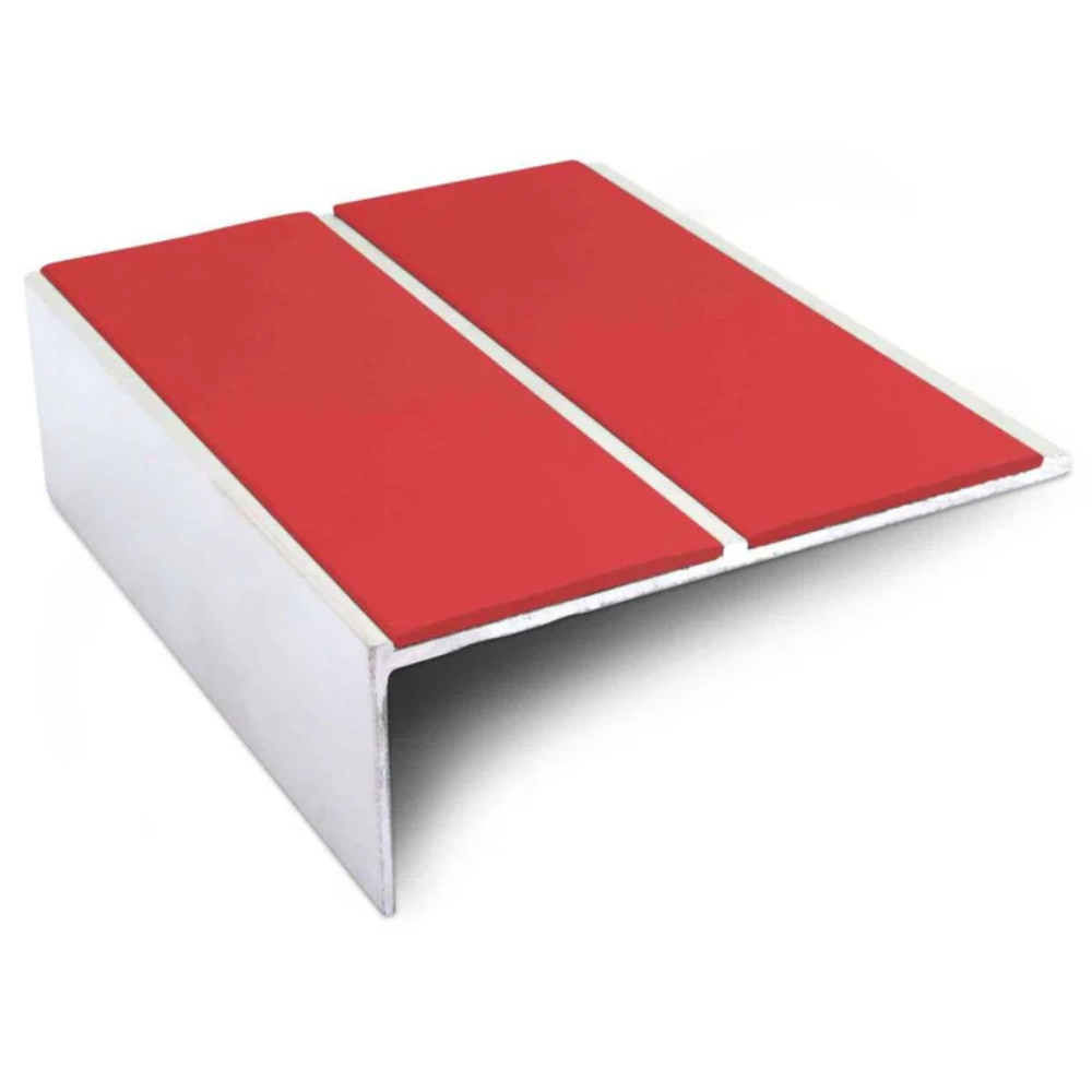 Aluminium Non-Slip Stair Nosing 85 x 32mm with Dual PVC Inserts | Straight Edge - Image 8
