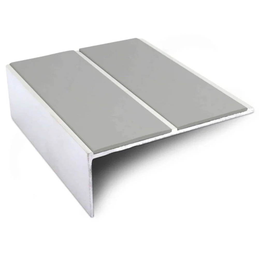 Aluminium Non-Slip Stair Nosing 85 x 32mm with Dual PVC Inserts | Straight Edge - Image 9