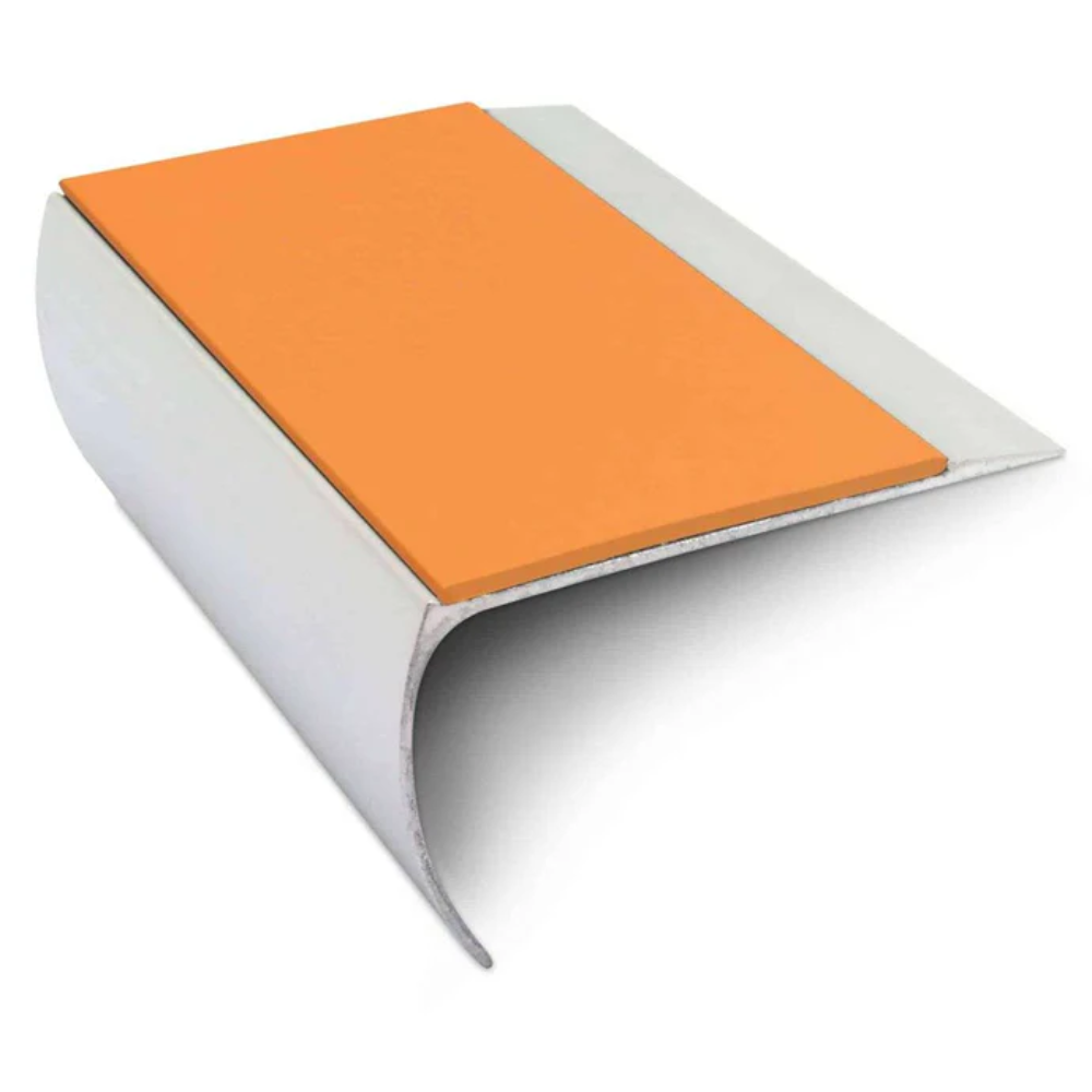 Bullnose Aluminium Stair Nosing 69 x 40mm with Tredsafe Non-Slip PVC Insert - Image 2