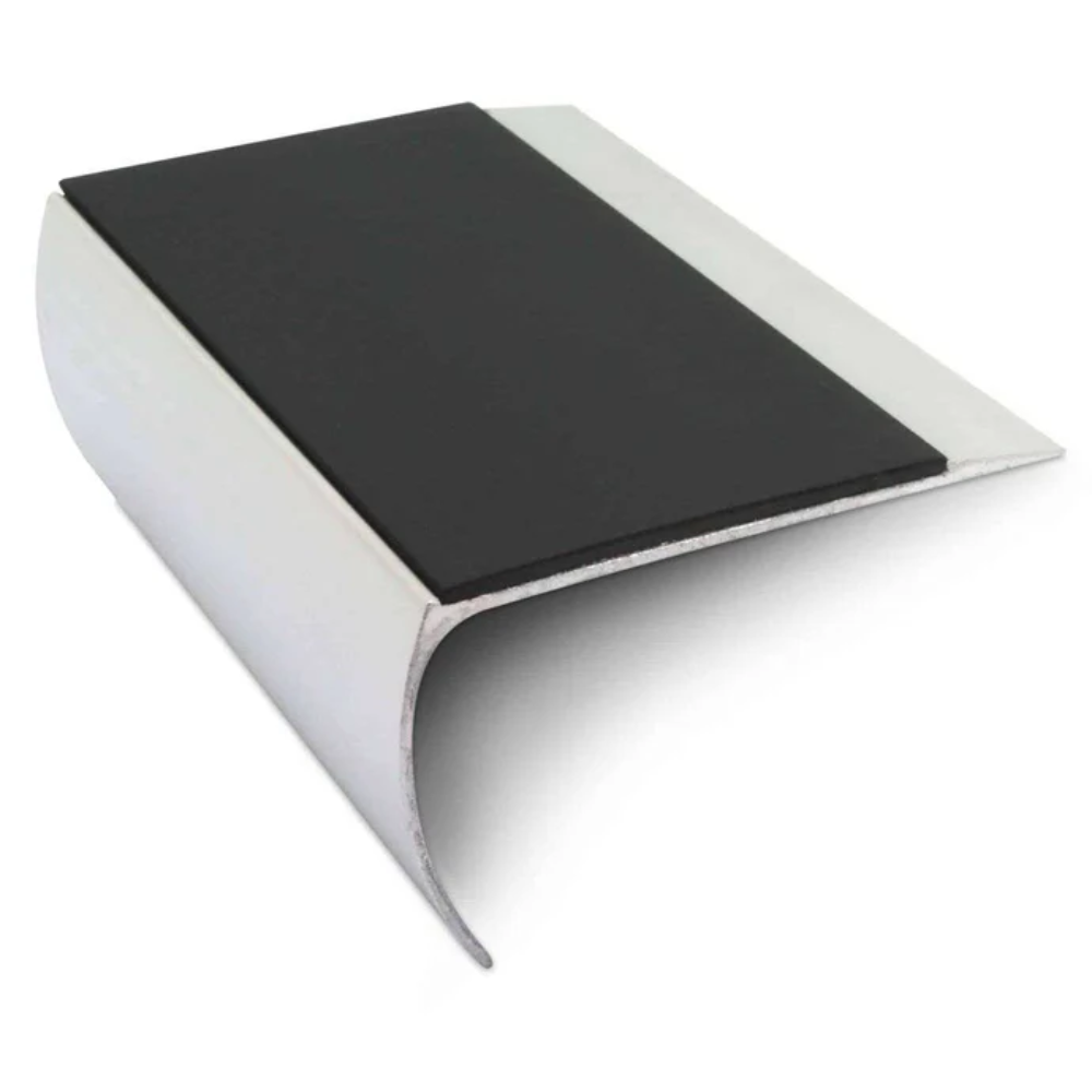 Bullnose Aluminium Stair Nosing 69 x 40mm with Tredsafe Non-Slip PVC Insert